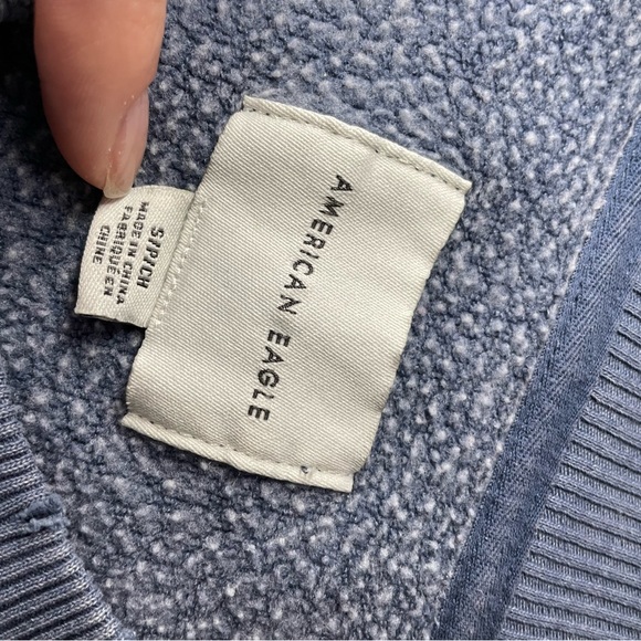 American Eagle Outfitters Blue Oversized Sweatshirt {Size Small} - Picture 2 of 9